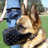 Leather German Shepherd Muzzle For Agitation Training Leather German Shepherd Muzzle For Agitation Training