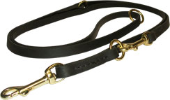 Leather police 2025 dog leash