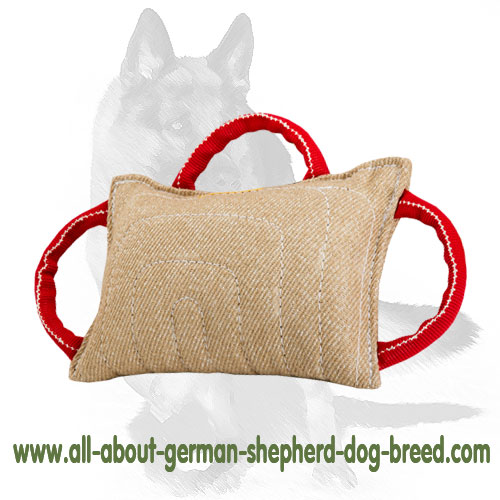 German Shepherd Dog Toys, Jute Pet Bite Tug Pillow